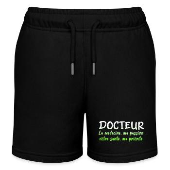 Arzt, Arzt, Krankenschwester, Gesundheit und weißer Kittel - Kinder Organic Joggingshorts Mini Bolter von Stanley/Stella - Schwarz - Vorne