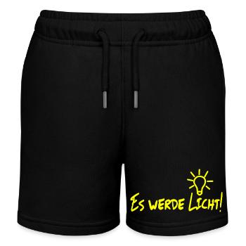 Es werde Licht! - Kinder Organic Joggingshorts Mini Bolter von Stanley/Stella - Schwarz - Vorne