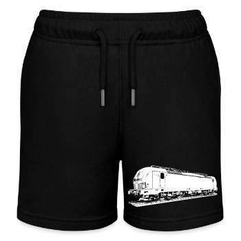 Locomotive électrique - Short de jogging enfant bio Stanley/Stella - noir - Devant