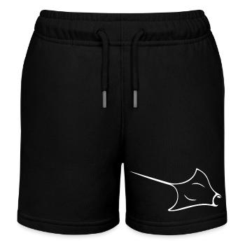 Mantarochen im eleganten Flug - Kinder Organic Joggingshorts Mini Bolter von Stanley/Stella - Schwarz - Vorne