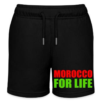 Morocco for life - morocco - Kids Organic Sweat Shorts by Stanley/Stella - black - Front
