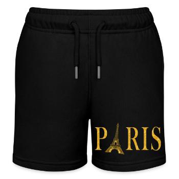 Paris Graphique - Short de jogging enfant bio Stanley/Stella - noir - Devant