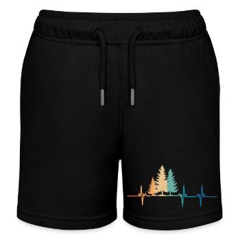 Herzschlag des Waldes - Kinder Organic Joggingshorts Mini Bolter von Stanley/Stella - Schwarz - Vorne