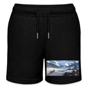 Winter Panorama - Kinder Organic Joggingshorts Mini Bolter von Stanley/Stella - Schwarz - Vorne