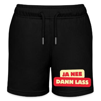Ja nee dann lass - Kinder Organic Joggingshorts Mini Bolter von Stanley/Stella - Schwarz - Vorne