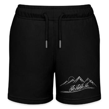 Fahrradtour Berge Fahrrad Natur Ausflug - Kinder Organic Joggingshorts Mini Bolter von Stanley/Stella - Schwarz - Vorne