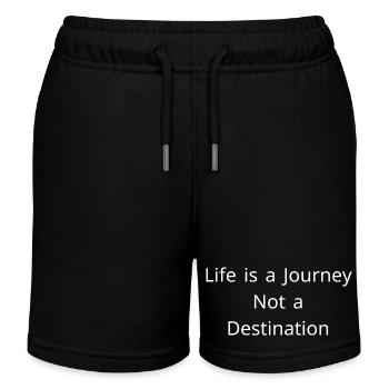 Das Leben ist eine Reise, kein Ziel - Kinder Organic Joggingshorts Mini Bolter von Stanley/Stella - Schwarz - Vorne