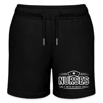 Infirmières, infirmière, assistante médicale, citation - Short de jogging enfant bio Stanley/Stella - noir - Devant
