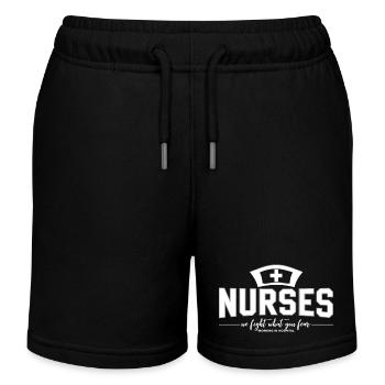 Nurses Nurse Physician Assistant Doctor Medicine - Kids Organic Sweat Shorts by Stanley/Stella - black - Front