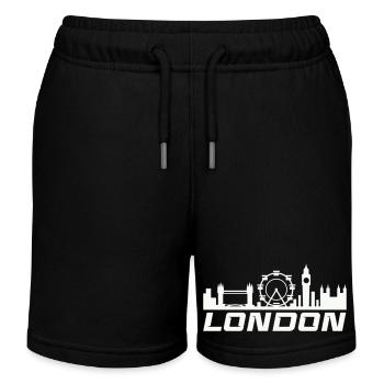 Skyline de Londres - Short de jogging enfant bio Stanley/Stella - noir - Devant