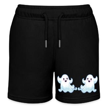 Ghost Ghost Cartoon 2 - Kids Organic Sweat Shorts by Stanley/Stella - black - Front