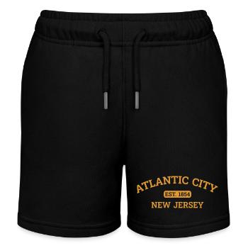 Atlantic City - New Jersey - Est. 1854 - America - Kids Organic Sweat Shorts by Stanley/Stella - black - Front