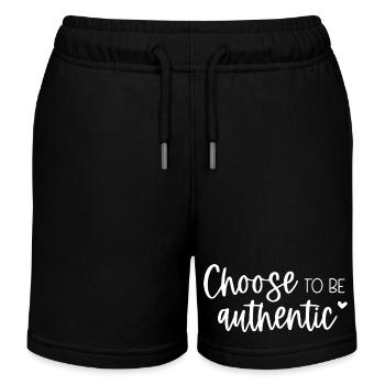 Entscheiden Sie sich dafür, authentisch zu sein - Kinder Organic Joggingshorts Mini Bolter von Stanley/Stella - Schwarz - Vorne