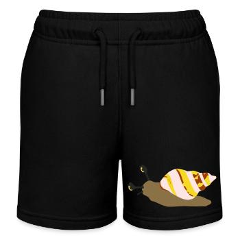 Schnecke VIII - Kinder Organic Joggingshorts Mini Bolter von Stanley/Stella - Schwarz - Vorne
