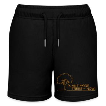 Pflanzt mehr Bäume Jetzt - Naturschutz Spruch - Kinder Organic Joggingshorts Mini Bolter von Stanley/Stella - Schwarz - Vorne