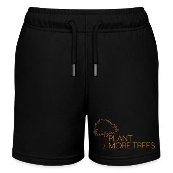 Pflanzt mehr Bäume - Naturschutz Spruch - Kinder Organic Joggingshorts Mini Bolter von Stanley/Stella - Schwarz - Vorne