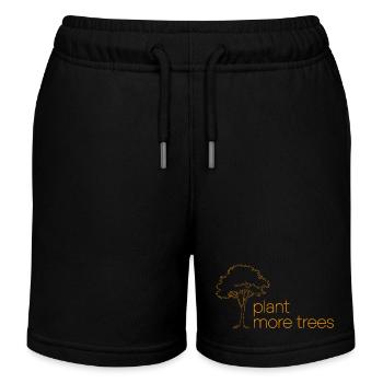 Pflanzt mehr Bäume - Naturschutz Spruch - Kinder Organic Joggingshorts Mini Bolter von Stanley/Stella - Schwarz - Vorne