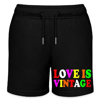 Love is vintage - Kinder Organic Joggingshorts Mini Bolter von Stanley/Stella - Schwarz - Vorne