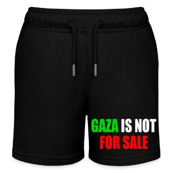 gaza is not for sale - Kids Organic Sweat Shorts by Stanley/Stella - black - Front