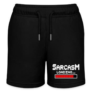 Sarcasme Loading Humour - Short de jogging enfant bio Stanley/Stella - noir - Devant