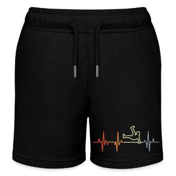 Hip Hop Dance Heartbeat - Kids Organic Sweat Shorts by Stanley/Stella - black - Front