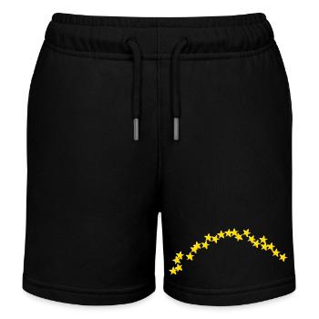 Sternenbogen Halbkreis kleine 3D Sterne - Kinder Organic Joggingshorts Mini Bolter von Stanley/Stella - Schwarz - Vorne