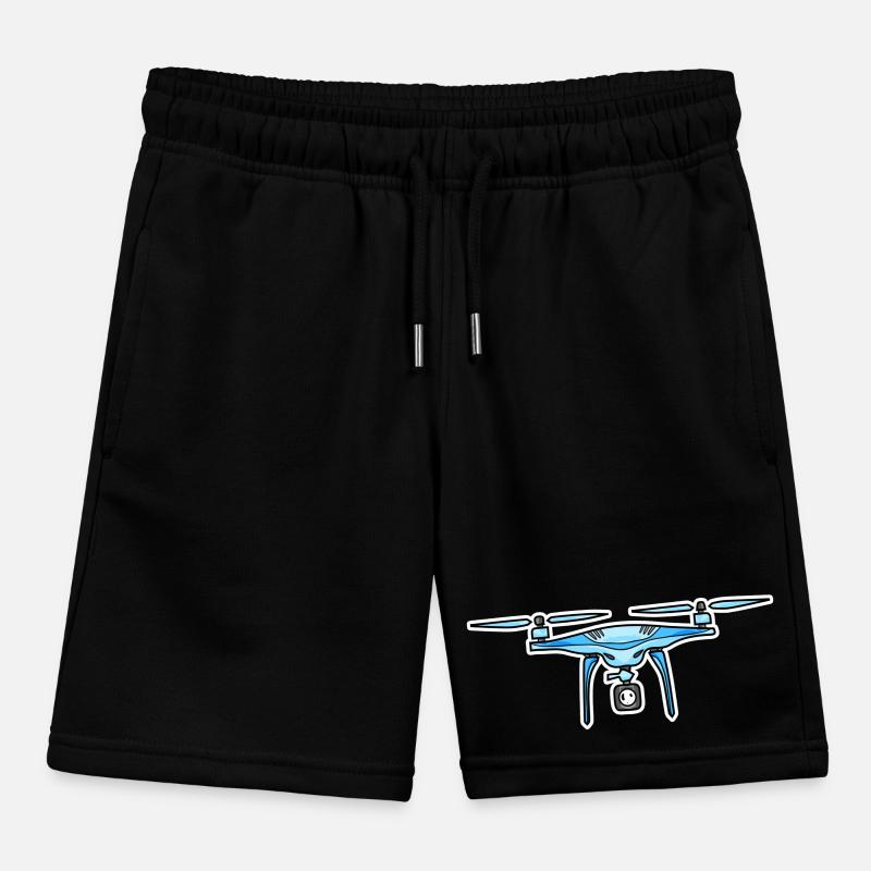 Drone Drone Drones Kids Organic Sweat Shorts by Stanley/Stella
