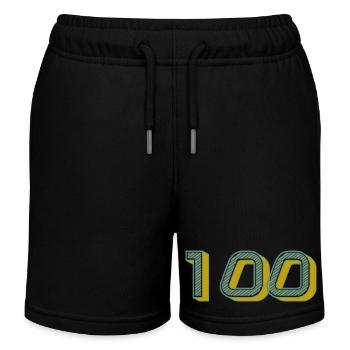 100. 100 JAHRE. 100-JÄHRIGES JUBILÄUM. GEBURTSTAG 100 - Kinder Organic Joggingshorts Mini Bolter von Stanley/Stella - Schwarz - Vorne