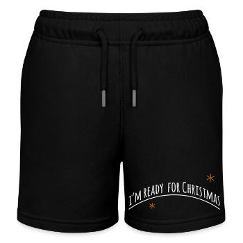 now im ready for christmas > Vectorgraphic - Kids Organic Sweat Shorts by Stanley/Stella - black - Front