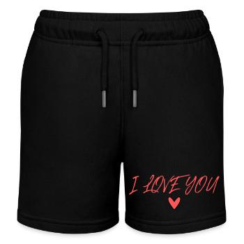 VALENTINSTAG. Junggesellinnenabschied. ICH LIEBE DICH. ICH LIEBE DICH. LIEBE - Kinder Organic Joggingshorts Mini Bolter von Stanley/Stella - Schwarz - Vorne