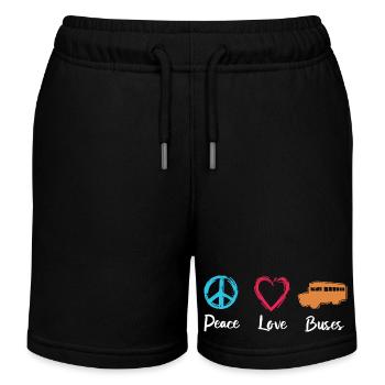 Bus de Peace Love - Short de jogging enfant bio Stanley/Stella - noir - Devant
