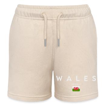 Flagge von Wales, walisischer Stolz - Kinder Organic Joggingshorts Mini Bolter von Stanley/Stella - Natur - Vorne