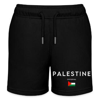 Drapeau de la Palestine, fierté palestinienne - Short de jogging enfant bio Stanley/Stella - noir - Devant