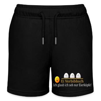 Ei Verbibbsch - Kinder Organic Joggingshorts Mini Bolter von Stanley/Stella - Schwarz - Vorne