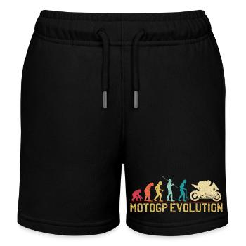 Motocross Evolution Silhouette Design - Kinder Organic Joggingshorts Mini Bolter von Stanley/Stella - Schwarz - Vorne