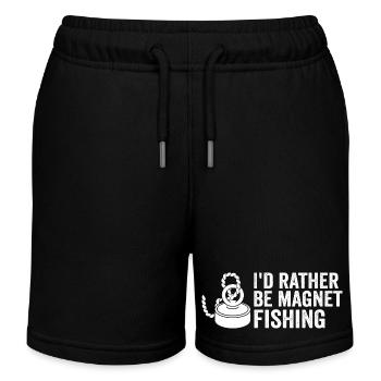 Neodym-Magnet zum Angeln, magnetischer Fischer - Kinder Organic Joggingshorts Mini Bolter von Stanley/Stella - Schwarz - Vorne