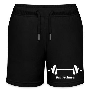 #Maschine: Power, Gewichte & Fitness - Kinder Organic Joggingshorts Mini Bolter von Stanley/Stella - Schwarz - Vorne