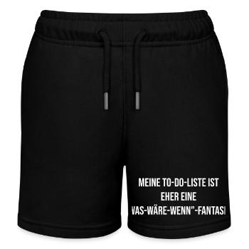 Was-Wäre-Wenn Fantasie ToDo - Kinder Organic Joggingshorts Mini Bolter von Stanley/Stella - Schwarz - Vorne