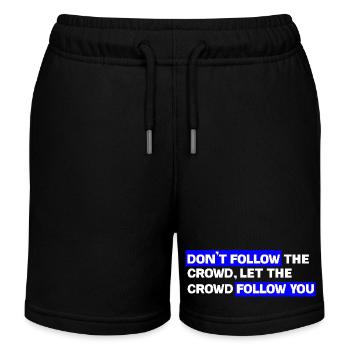 Ne suivez pas la foule – Laissez le public vous suivre - Short de jogging enfant bio Stanley/Stella - noir - Devant