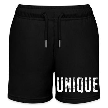 Unique Einzigartig Unikat Selbstwert Einzig Artig - Kinder Organic Joggingshorts Mini Bolter von Stanley/Stella - Schwarz - Vorne