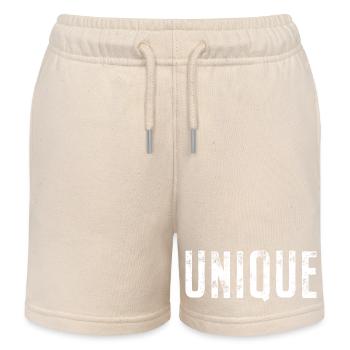 unique unique unique self-worth unique - Kids Organic Sweat Shorts by Stanley/Stella - soft Ecru - Front