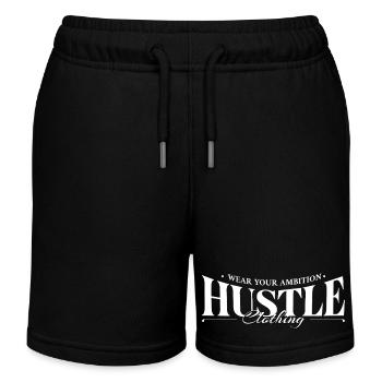 Hustle Kleidung Ambition Logo - Kinder Organic Joggingshorts Mini Bolter von Stanley/Stella - Schwarz - Vorne