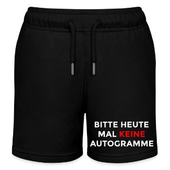 Bitte heute mal keine Autogramme – Ironischer Spru - Kinder Organic Joggingshorts Mini Bolter von Stanley/Stella - Schwarz - Vorne