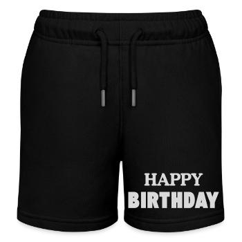 Bon anniversaire - Short de jogging enfant bio Stanley/Stella - noir - Devant