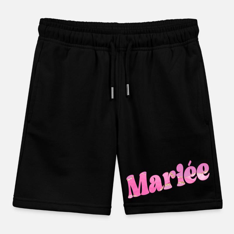 Bride Wedding Kids Organic Sweat Shorts by Stanley/Stella