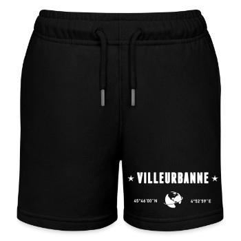 Villeurbanne France Coordonnées Gps Blanc - Short de jogging enfant bio Stanley/Stella - noir - Devant