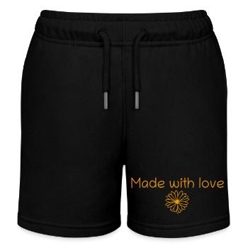 Fabriqué avec amour - Short de jogging enfant bio Stanley/Stella - noir - Devant