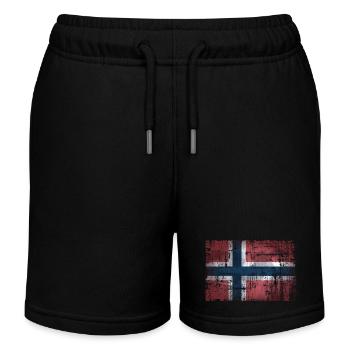 Norwegen - Kinder Organic Joggingshorts Mini Bolter von Stanley/Stella - Schwarz - Vorne