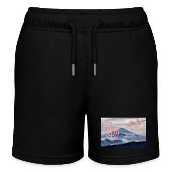 cho ku rei mit fuji und kirschblüten - Short de jogging enfant bio Stanley/Stella - noir - Devant