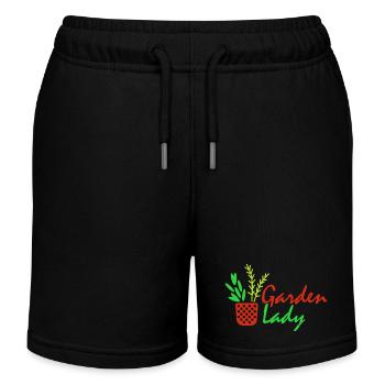 garden lady - Garten Frau - Kinder Organic Joggingshorts Mini Bolter von Stanley/Stella - Schwarz - Vorne
